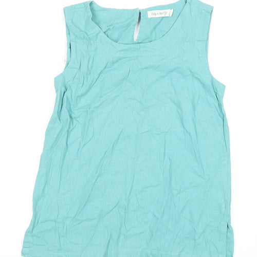 Lily & Me Women's Blue Sleeveless Blouse Size 8