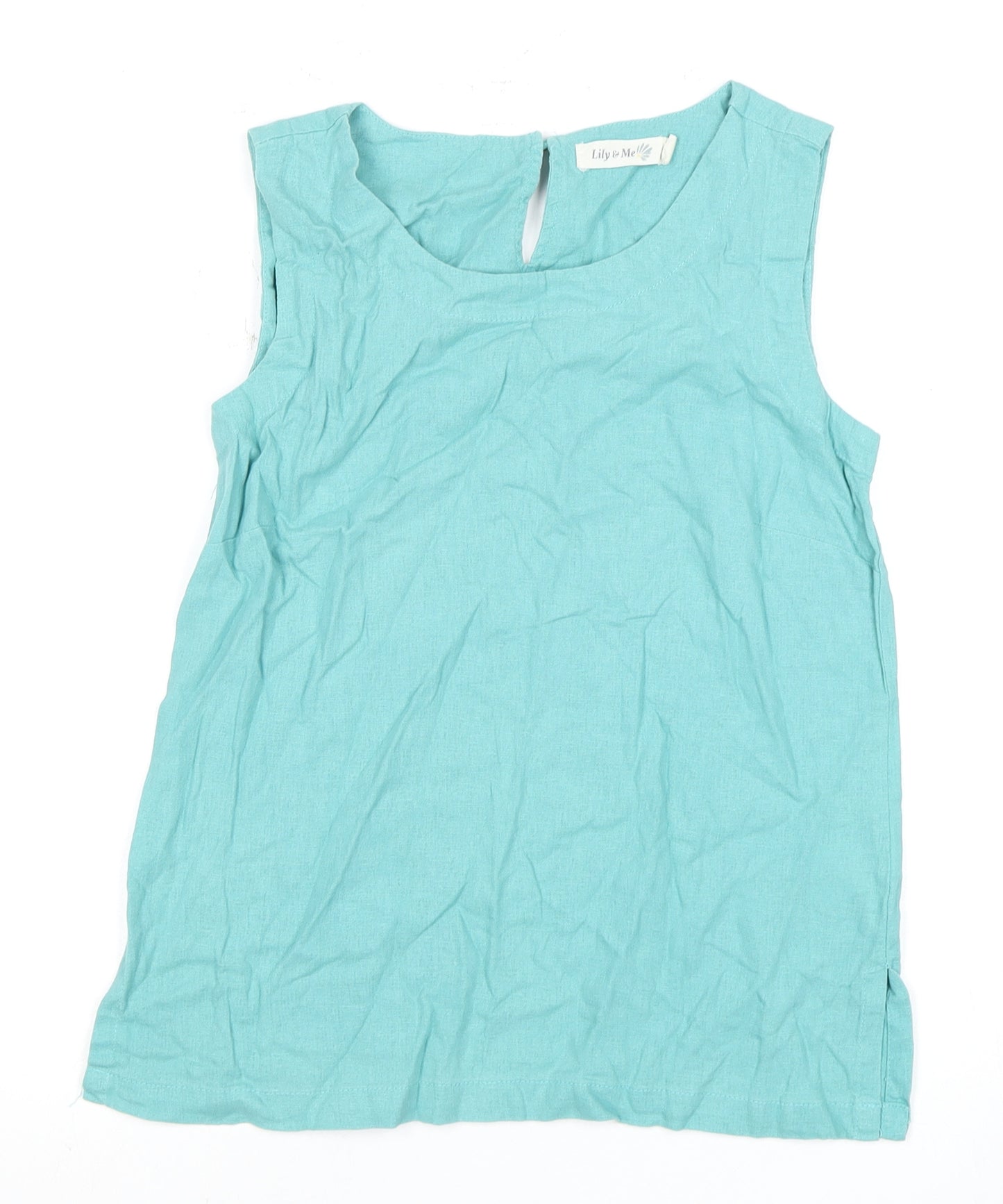 Lily & Me Women's Blue Sleeveless Blouse Size 8