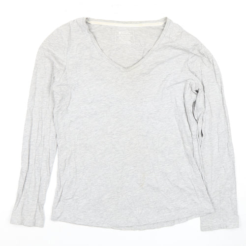 Mountain Warehouse Women's Grey V-Neck T-Shirt, Size 12