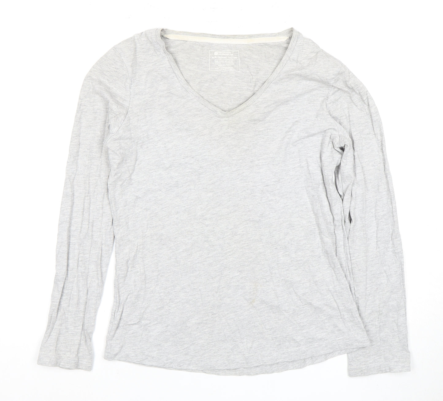 Mountain Warehouse Women's Grey V-Neck T-Shirt, Size 12