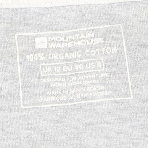 Mountain Warehouse Women's Grey V-Neck T-Shirt, Size 12