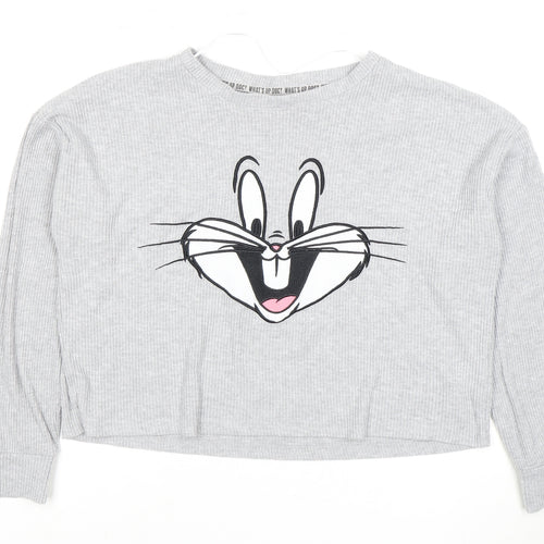 Looney Tunes Grey Long Sleeve T-Shirt, Size 14, Casual