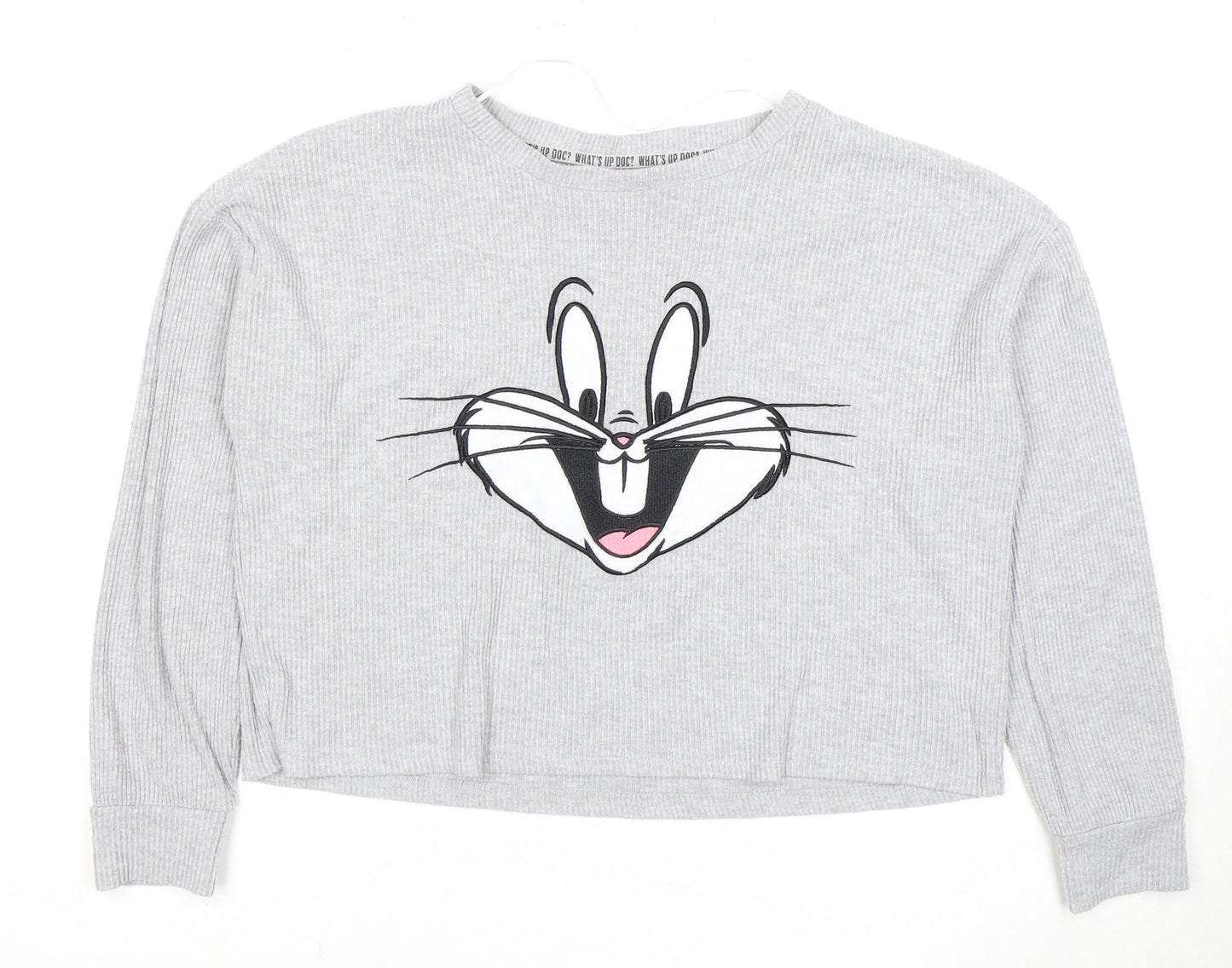 Looney Tunes Grey Long Sleeve T-Shirt, Size 14, Casual