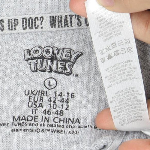 Looney Tunes Grey Long Sleeve T-Shirt, Size 14, Casual