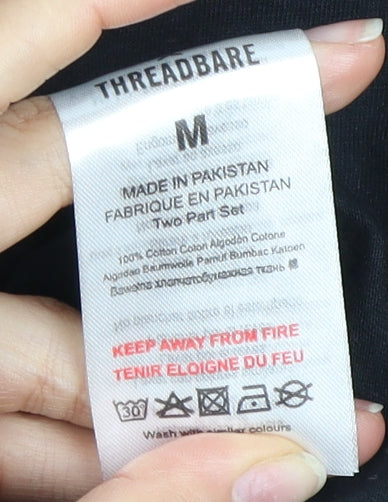 Threadbare Men's Black 'Nap King' M Pyjama Top