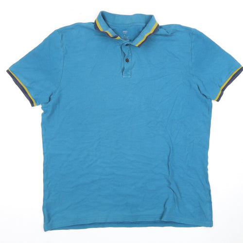 Marks and Spencer Men's XL Blue Polo Shirt