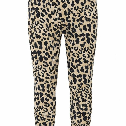 New Look Women's Beige Animal Print Ankle Leggings