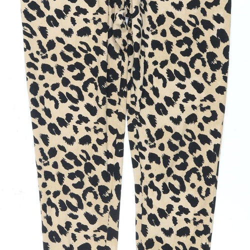 New Look Women's Beige Animal Print Ankle Leggings