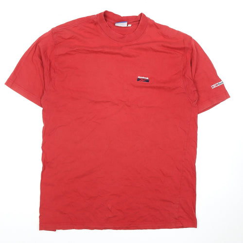 Reebok Men's Red Small Crew Neck T-Shirt