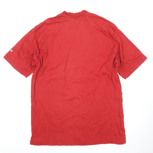 Reebok Men's Red Small Crew Neck T-Shirt