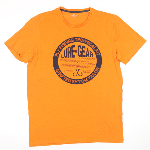 Tom Tailor Orange Men's Graphic Print T-Shirt M