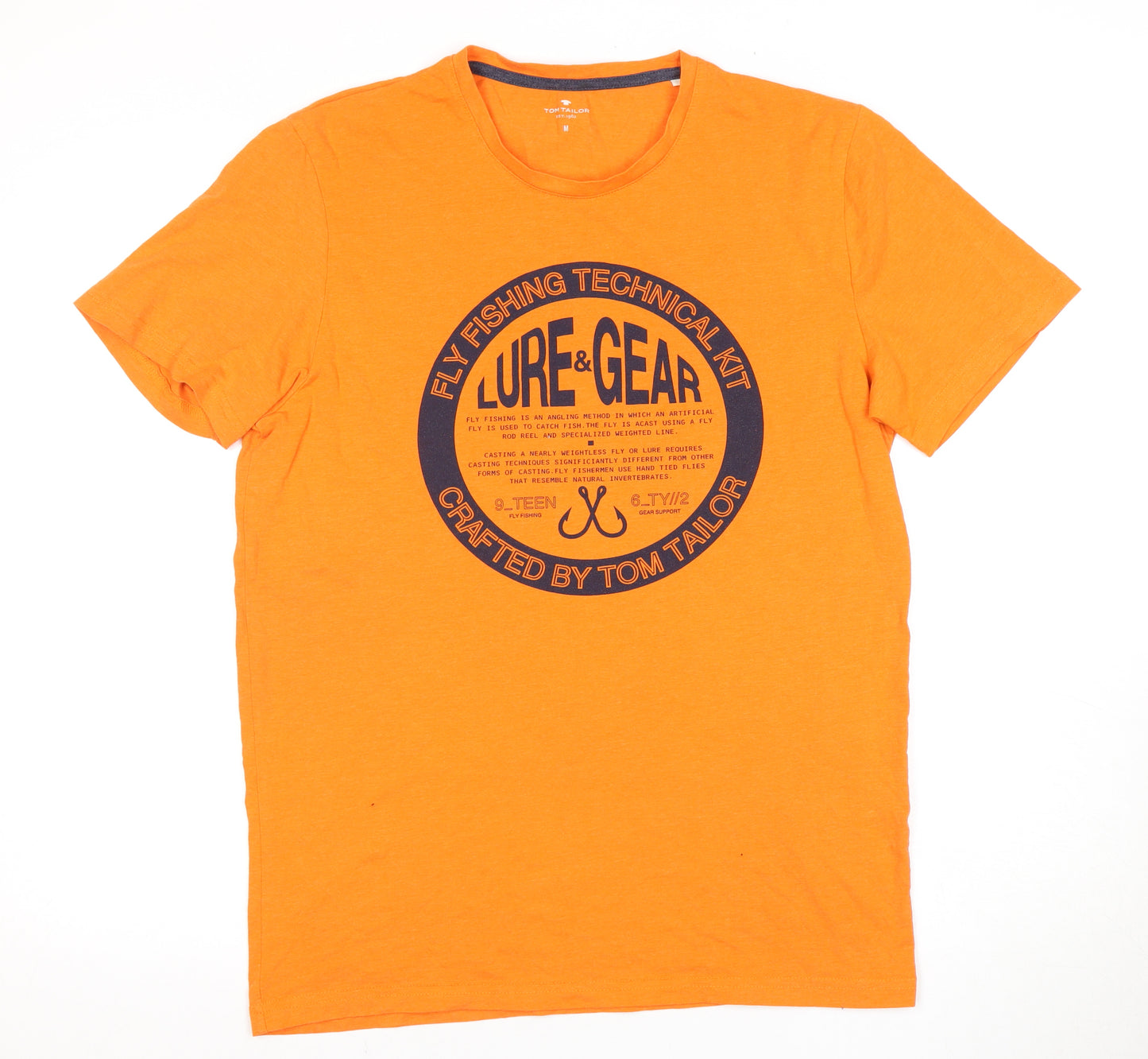 Tom Tailor Orange Men's Graphic Print T-Shirt M