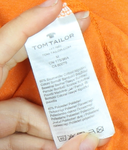Tom Tailor Orange Men's Graphic Print T-Shirt M