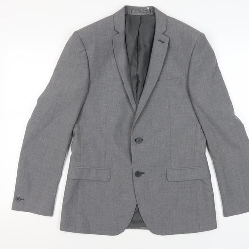 Red Herring Men's Grey Blazer, Size 38, Regular Fit