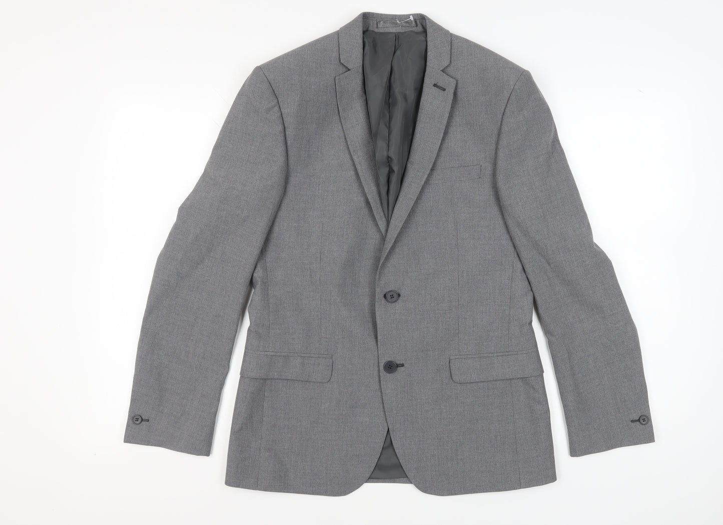 Red Herring Men's Grey Blazer, Size 38, Regular Fit