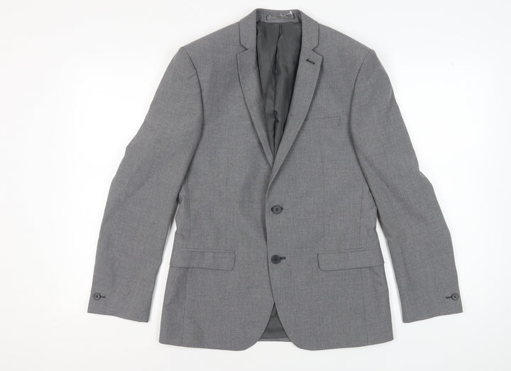 Red Herring Men's Grey Blazer, Size 38, Regular Fit