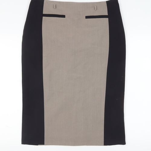 Marks and Spencer Women's Beige & Black Pencil Skirt Size 16