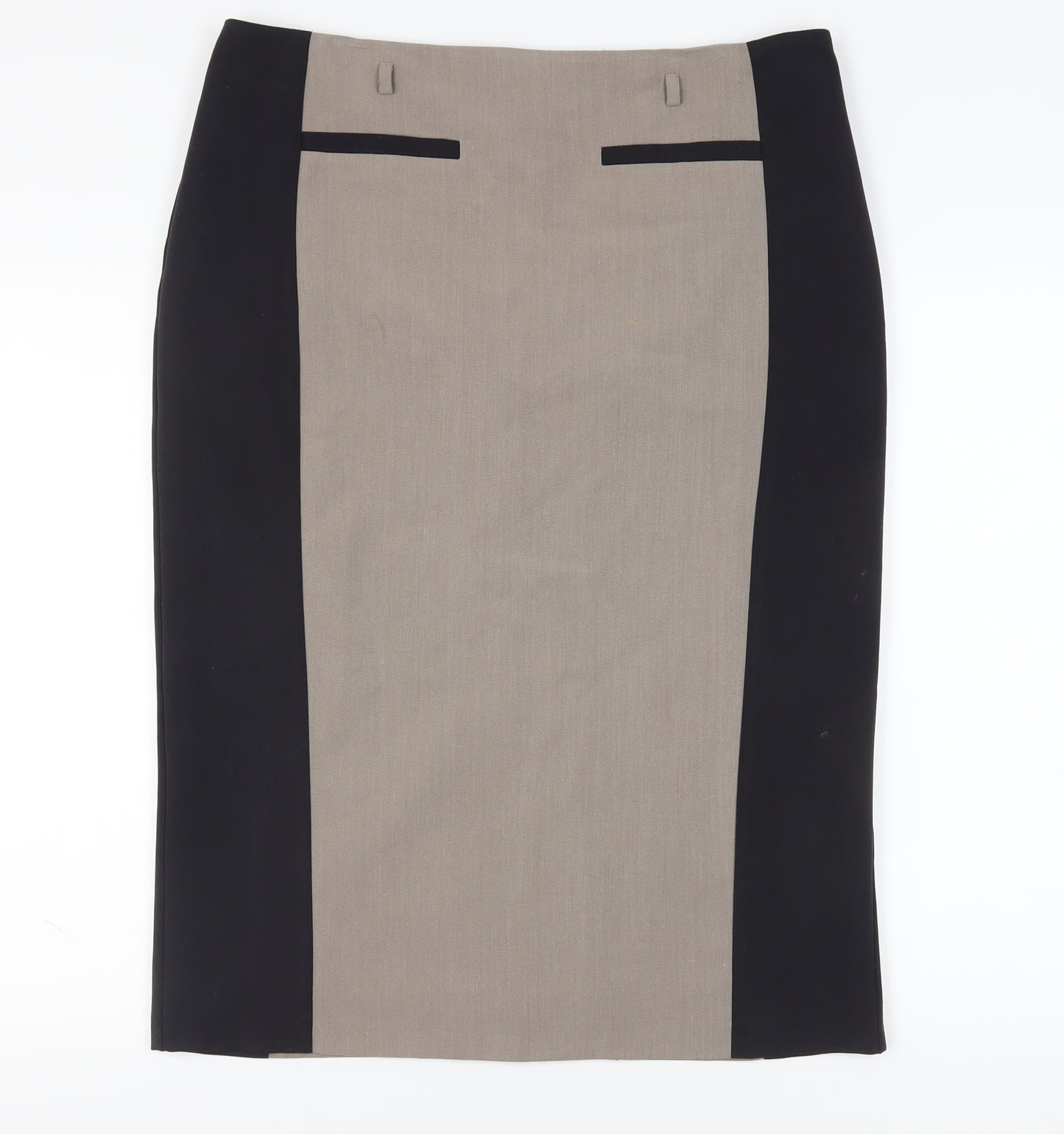 Marks and Spencer Women's Beige & Black Pencil Skirt Size 16