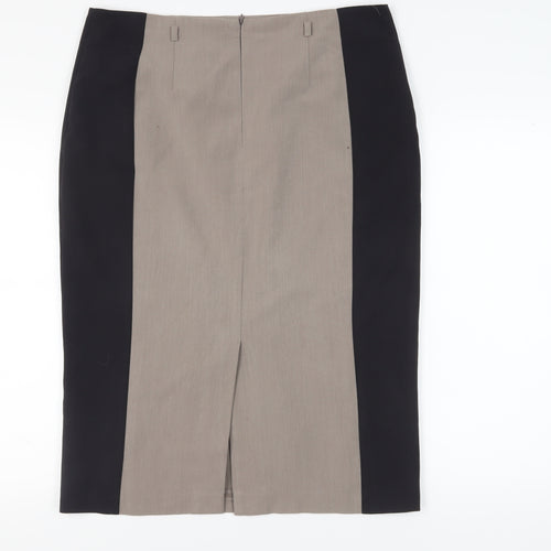 Marks and Spencer Women's Beige & Black Pencil Skirt Size 16