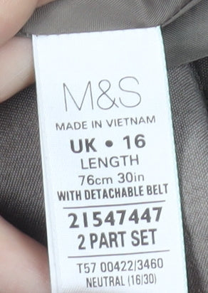 Marks and Spencer Women's Beige & Black Pencil Skirt Size 16