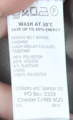 Marks and Spencer Women's Beige & Black Pencil Skirt Size 16