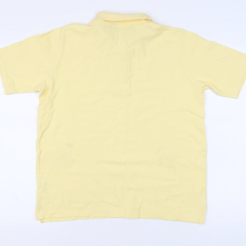 Isle Essentials Yellow Polo Unisex L Collared Cotton