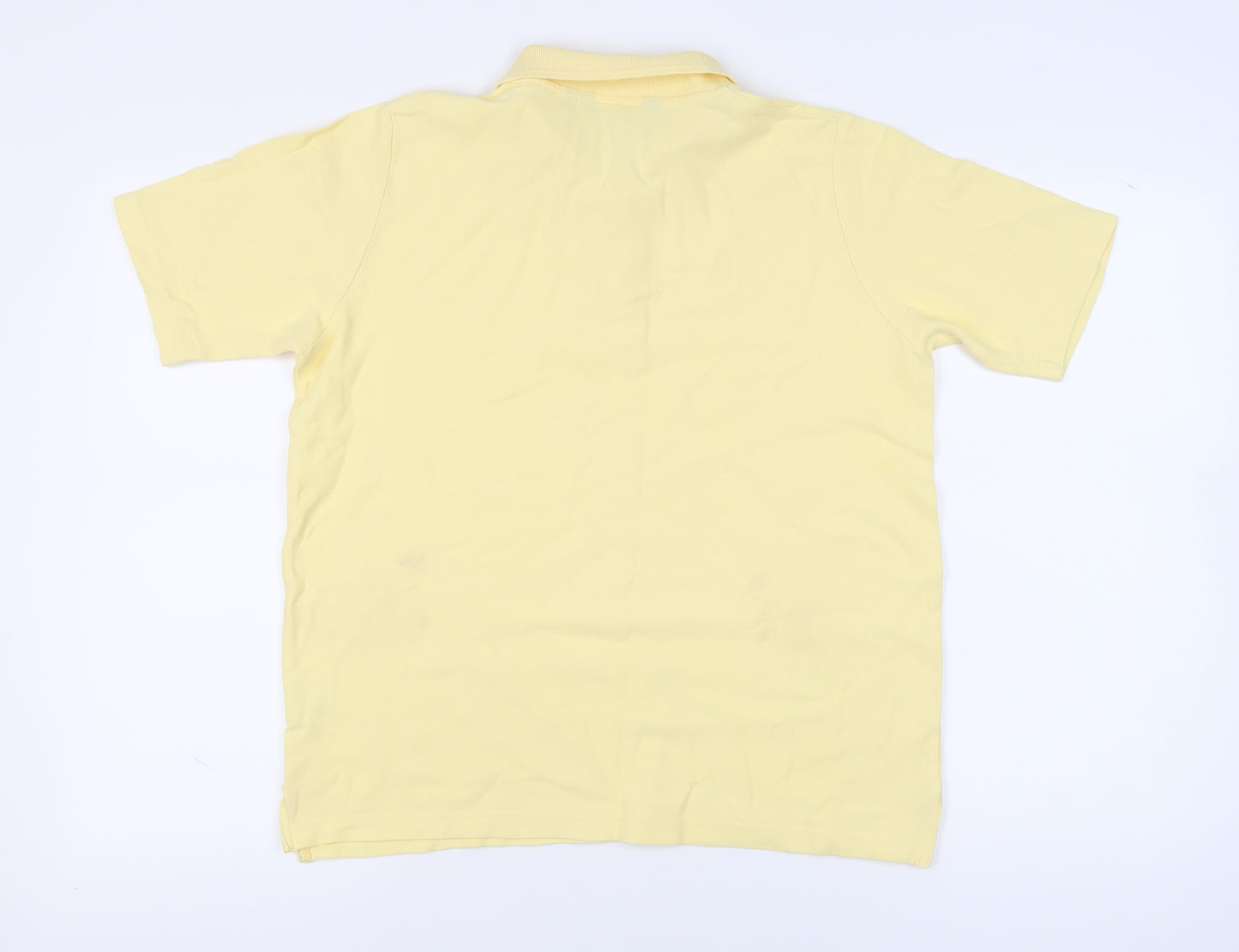 Isle Essentials Yellow Polo Unisex L Collared Cotton