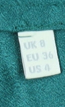 Whistles Women's Green Silk V-Neck Dress Size 8