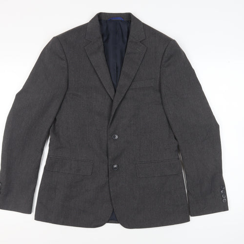 Marks and Spencer Men's Grey Blazer, 38R, Two-Button