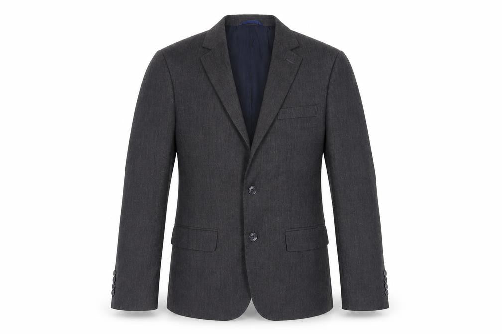 Front view of Marks & Spencer Men's Grey Blazer, 38R, Two-Button