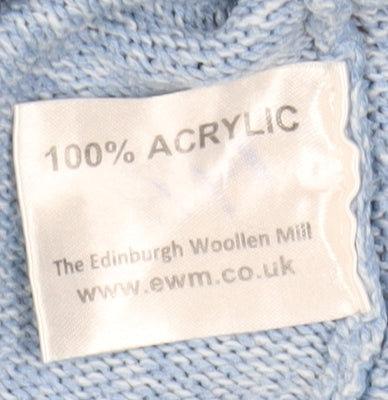 ISLE Women's Blue V-Neck Pullover Jumper M