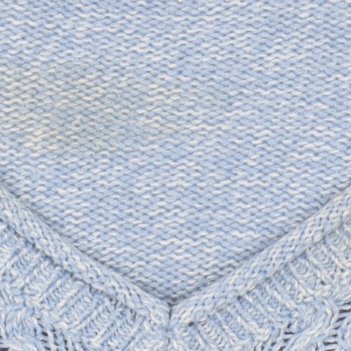 ISLE Women's Blue V-Neck Pullover Jumper M