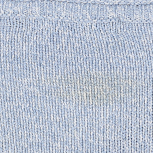 ISLE Women's Blue V-Neck Pullover Jumper M