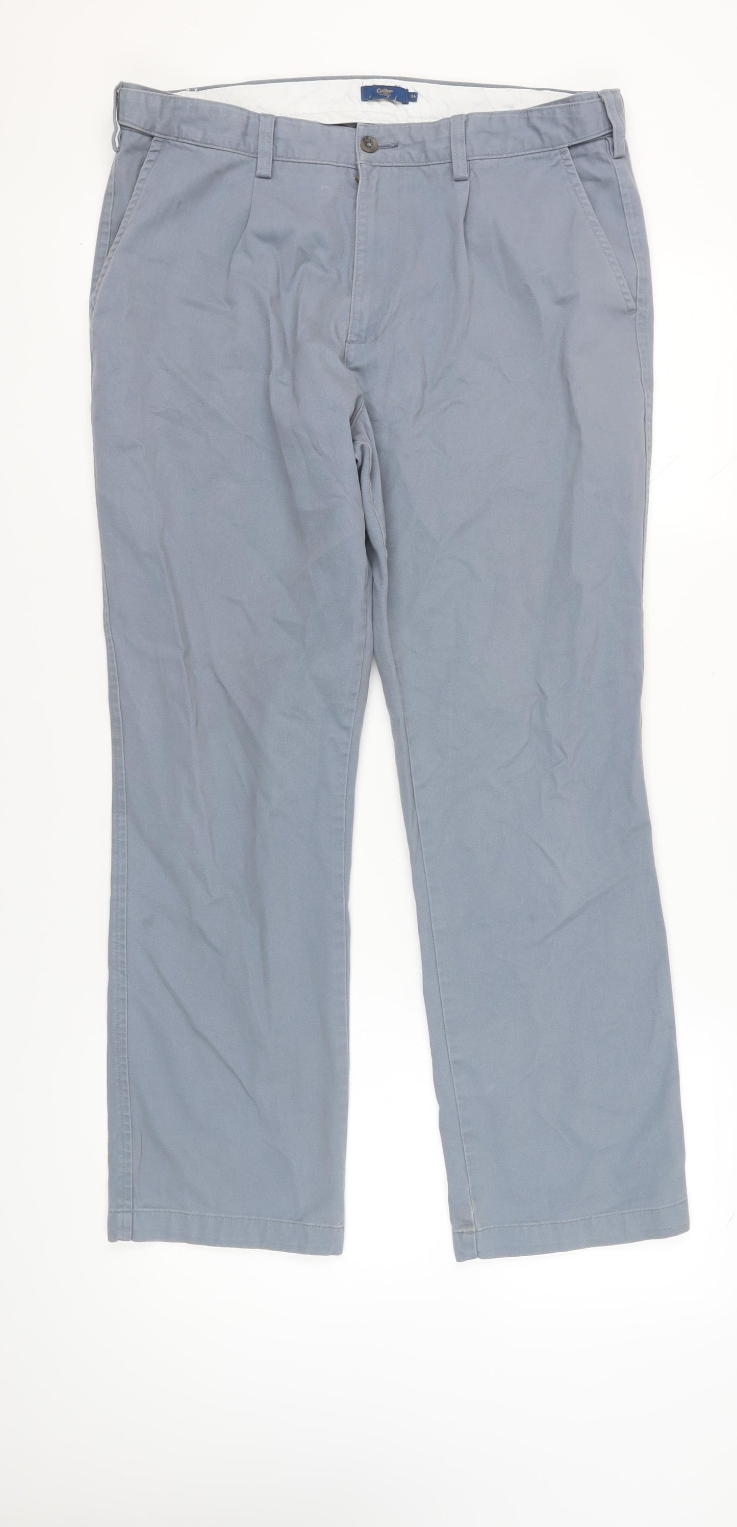 Cotton Traders Men's Blue Chino Trousers Size 36