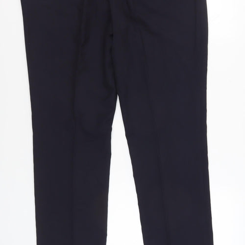 Next Men's Black Trousers 36 Inch Waist, Stylish Flat Front