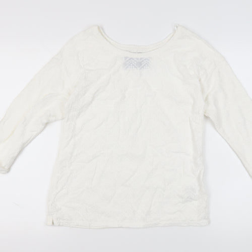 Marks and Spencer Women Ivory Size 10 T-Shirt