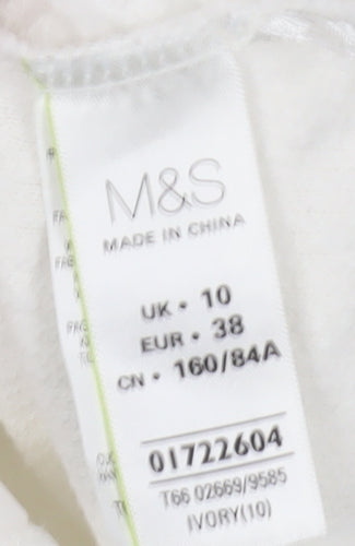 Marks and Spencer Women Ivory Size 10 T-Shirt
