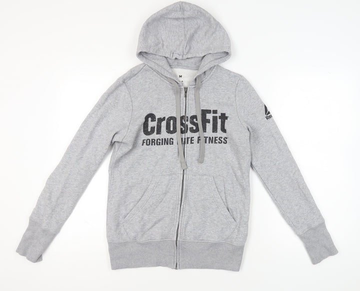 Reebok Grey Full Zip Hoodie, M, Unisex, Activewear