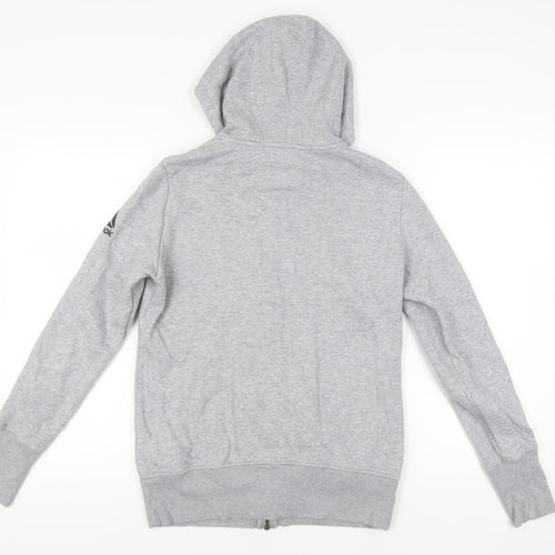 Reebok Grey Full Zip Hoodie, M, Unisex, Activewear