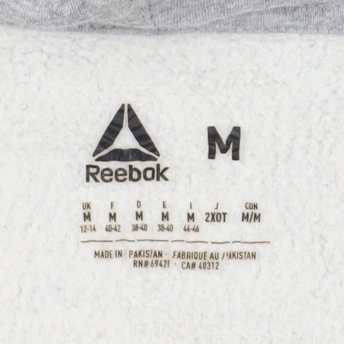 Reebok Grey Full Zip Hoodie, M, Unisex, Activewear