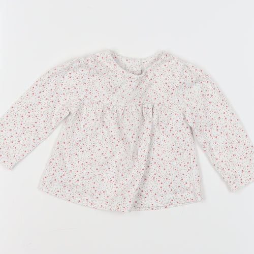 The Little White Company Unisex Baby Floral Blouse 0-3M