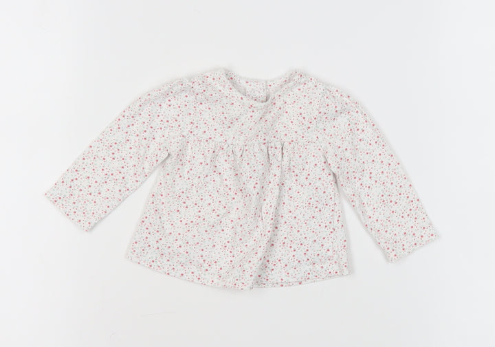 The Little White Company Unisex Baby Floral Blouse 0-3M