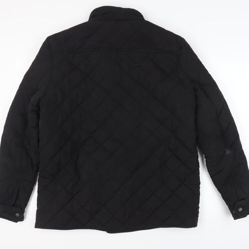 Firetrap Men's Black XL Quilted Jacket, Casual Style