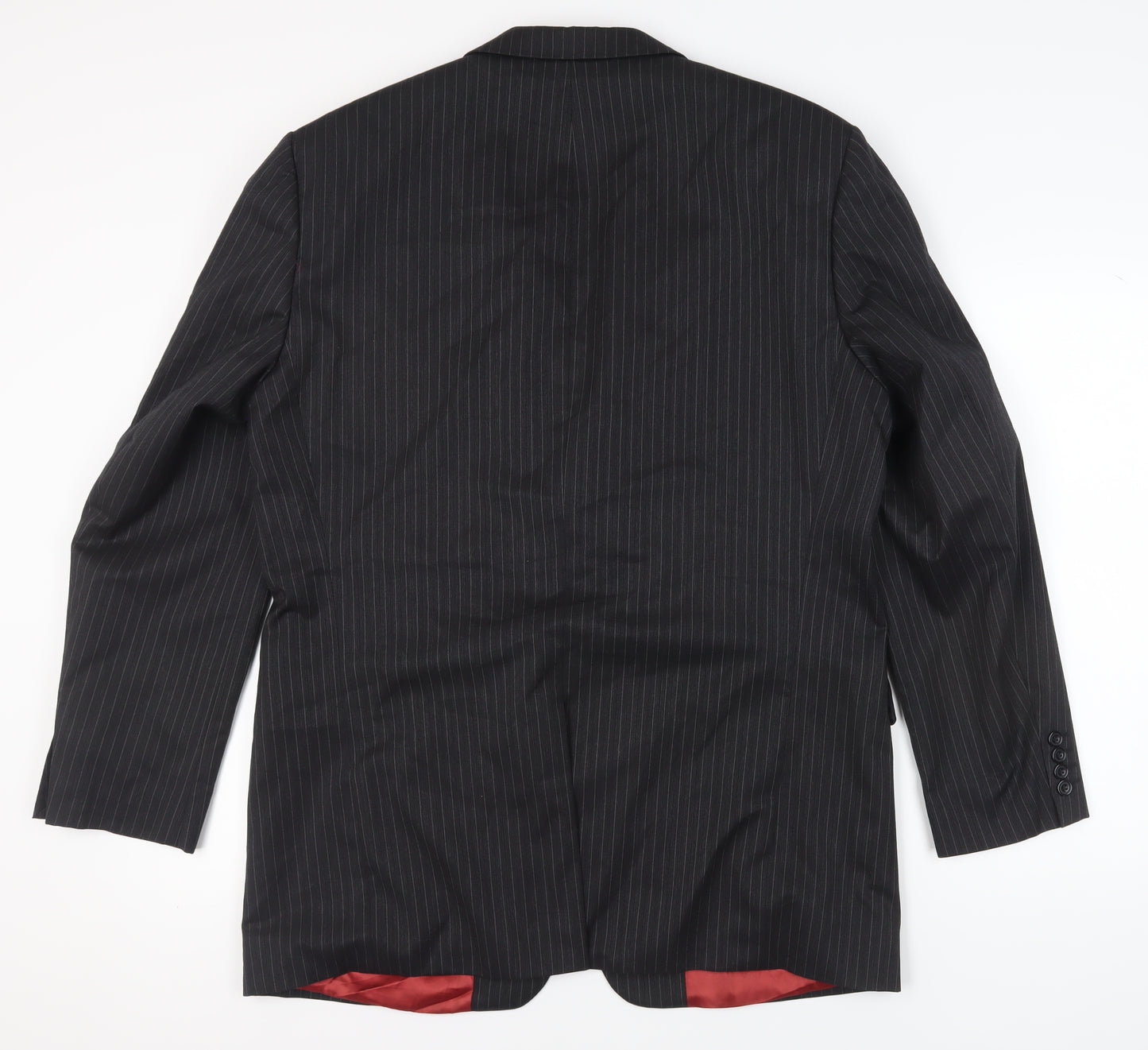 Scott & Taylor Black Striped Blazer for Men 44L