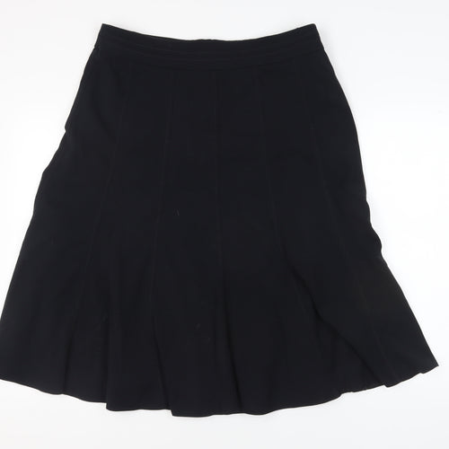 Marks and Spencer Women's Black Flare Skirt - UK 16