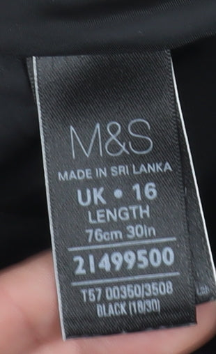Marks and Spencer Women's Black Flare Skirt - UK 16