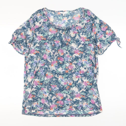 Cotton Traders Women's Multicoloured Floral Blouse