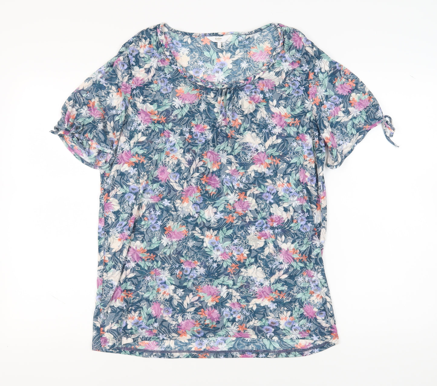 Cotton Traders Women's Multicoloured Floral Blouse