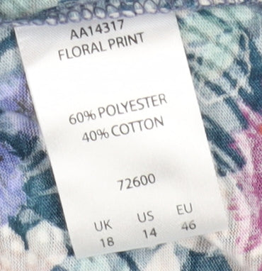 Cotton Traders Women's Multicoloured Floral Blouse