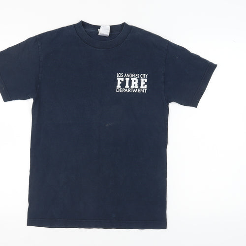 Alstyle Men's Blue Crew Neck T-Shirt Size S